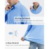 imageBoladeci Mens UPF 50 Sun Shirts 14 Zip Long Sleeve SPF UV Protection Lightweight Quick Dry Quarter Zip Golf ShirtsPale Blue