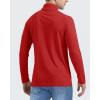 imageBoladeci Mens UPF 50 Sun Shirts 14 Zip Long Sleeve SPF UV Protection Lightweight Quick Dry Quarter Zip Golf ShirtsTomato Red