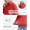 imageBoladeci Mens UPF 50 Sun Shirts 14 Zip Long Sleeve SPF UV Protection Lightweight Quick Dry Quarter Zip Golf ShirtsTomato Red
