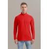 imageBoladeci Mens UPF 50 Sun Shirts 14 Zip Long Sleeve SPF UV Protection Lightweight Quick Dry Quarter Zip Golf ShirtsTomato Red