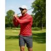 imageBoladeci Mens UPF 50 Sun Shirts 14 Zip Long Sleeve SPF UV Protection Lightweight Quick Dry Quarter Zip Golf ShirtsTomato Red