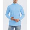 imageBoladeci Mens UPF 50 Sun Shirts 14 Zip Long Sleeve SPF UV Protection Lightweight Quick Dry Quarter Zip Golf ShirtsWater Blue