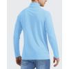 imageBoladeci Mens UPF 50 Sun Shirts 14 Zip Long Sleeve SPF UV Protection Lightweight Quick Dry Quarter Zip Golf ShirtsWater Blue