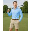 imageBoladeci Mens UPF 50 Sun Shirts 14 Zip Long Sleeve SPF UV Protection Lightweight Quick Dry Quarter Zip Golf ShirtsWater Blue