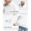 imageBoladeci Mens UPF 50 Sun Shirts 14 Zip Long Sleeve SPF UV Protection Lightweight Quick Dry Quarter Zip Golf ShirtsWhite