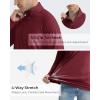imageBoladeci Mens UPF 50 Sun Shirts 14 Zip Long Sleeve SPF UV Protection Lightweight Quick Dry Quarter Zip Golf ShirtsWine Red