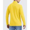 imageBoladeci Mens UPF 50 Sun Shirts 14 Zip Long Sleeve SPF UV Protection Lightweight Quick Dry Quarter Zip Golf ShirtsYellow