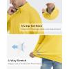 imageBoladeci Mens UPF 50 Sun Shirts 14 Zip Long Sleeve SPF UV Protection Lightweight Quick Dry Quarter Zip Golf ShirtsYellow