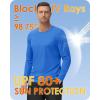 imageBoladeci Mens UPF 80 Sun Shirts Long Sleeve Lightweight UV Protection SPF Shirts Rash Guard Swim TShirtsAzure