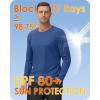 imageBoladeci Mens UPF 80 Sun Shirts Long Sleeve Lightweight UV Protection SPF Shirts Rash Guard Swim TShirtsBlue Gray