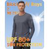imageBoladeci Mens UPF 80 Sun Shirts Long Sleeve Lightweight UV Protection SPF Shirts Rash Guard Swim TShirtsDark Gray