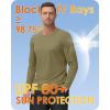 imageBoladeci Mens UPF 80 Sun Shirts Long Sleeve Lightweight UV Protection SPF Shirts Rash Guard Swim TShirtsDull Cyan
