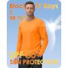 imageBoladeci Mens UPF 80 Sun Shirts Long Sleeve Lightweight UV Protection SPF Shirts Rash Guard Swim TShirtsOrange