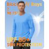 imageBoladeci Mens UPF 80 Sun Shirts Long Sleeve Lightweight UV Protection SPF Shirts Rash Guard Swim TShirtsSky Blue