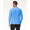 imageBoladeci Mens UPF 80 Sun Shirts Long Sleeve Lightweight UV Protection SPF Shirts Rash Guard Swim TShirtsSky Blue