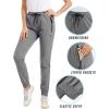 imageBoladeci Womens Hiking Pants Joggers with Pockets Lightweight Quick Dry Elastic Waist Water Resistant Golf Travel Pants