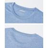 imageBoladeci Womens Short Sleeve Shirts Lightweight Quick Dry Wrinkle Resistant Heather Crew Neck Athletic Gym Workout Shirts