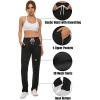 imageBoladeci Womens Sweatpants 3D Mesh Breathable Elastic Waist Side Stripe Casual Gym Athletic Track Pants with Zipper Pockets
