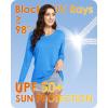 imageBoladeci Womens Swim Shirts Long Sleeve V Neck UPF 50 Sun Protection Quick Dry Rash Guard Workout TopsAzure