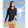 imageBoladeci Womens Swim Shirts Long Sleeve V Neck UPF 50 Sun Protection Quick Dry Rash Guard Workout TopsBlack