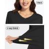 imageBoladeci Womens Swim Shirts Long Sleeve V Neck UPF 50 Sun Protection Quick Dry Rash Guard Workout TopsBlack