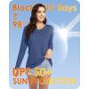 imageBoladeci Womens Swim Shirts Long Sleeve V Neck UPF 50 Sun Protection Quick Dry Rash Guard Workout TopsBlue Grey