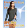 imageBoladeci Womens Swim Shirts Long Sleeve V Neck UPF 50 Sun Protection Quick Dry Rash Guard Workout TopsDark Grey