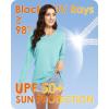 imageBoladeci Womens Swim Shirts Long Sleeve V Neck UPF 50 Sun Protection Quick Dry Rash Guard Workout TopsLake Blue