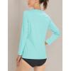 imageBoladeci Womens Swim Shirts Long Sleeve V Neck UPF 50 Sun Protection Quick Dry Rash Guard Workout TopsLake Blue