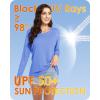 imageBoladeci Womens Swim Shirts Long Sleeve V Neck UPF 50 Sun Protection Quick Dry Rash Guard Workout TopsLight Blue