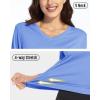 imageBoladeci Womens Swim Shirts Long Sleeve V Neck UPF 50 Sun Protection Quick Dry Rash Guard Workout TopsLight Blue