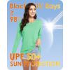 imageBoladeci Womens Swim Shirts Long Sleeve V Neck UPF 50 Sun Protection Quick Dry Rash Guard Workout TopsMint Green