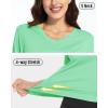 imageBoladeci Womens Swim Shirts Long Sleeve V Neck UPF 50 Sun Protection Quick Dry Rash Guard Workout TopsMint Green