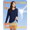 imageBoladeci Womens Swim Shirts Long Sleeve V Neck UPF 50 Sun Protection Quick Dry Rash Guard Workout TopsNavy Blue