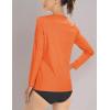 imageBoladeci Womens Swim Shirts Long Sleeve V Neck UPF 50 Sun Protection Quick Dry Rash Guard Workout TopsOrange