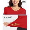 imageBoladeci Womens Swim Shirts Long Sleeve V Neck UPF 50 Sun Protection Quick Dry Rash Guard Workout TopsTomato Red