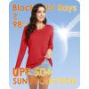 imageBoladeci Womens Swim Shirts Long Sleeve V Neck UPF 50 Sun Protection Quick Dry Rash Guard Workout TopsTomato Red