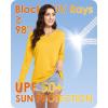 imageBoladeci Womens Swim Shirts Long Sleeve V Neck UPF 50 Sun Protection Quick Dry Rash Guard Workout TopsYellow