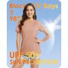 imageBoladeci Womens UPF 50 Sun Shirts UV Protection Short Sleeve Rash Guard Quick Dry Swim Hiking Tshirts Athletic Workout TopsApricot