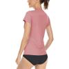 imageBoladeci Womens UPF 50 Sun Shirts UV Protection Short Sleeve Rash Guard Quick Dry Swim Hiking Tshirts Athletic Workout TopsAshes
