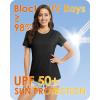 imageBoladeci Womens UPF 50 Sun Shirts UV Protection Short Sleeve Rash Guard Quick Dry Swim Hiking Tshirts Athletic Workout TopsBlack