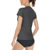 imageBoladeci Womens UPF 50 Sun Shirts UV Protection Short Sleeve Rash Guard Quick Dry Swim Hiking Tshirts Athletic Workout TopsDark Gray