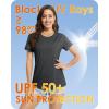 imageBoladeci Womens UPF 50 Sun Shirts UV Protection Short Sleeve Rash Guard Quick Dry Swim Hiking Tshirts Athletic Workout TopsDark Gray