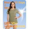 imageBoladeci Womens UPF 50 Sun Shirts UV Protection Short Sleeve Rash Guard Quick Dry Swim Hiking Tshirts Athletic Workout TopsDull Green