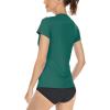 imageBoladeci Womens UPF 50 Sun Shirts UV Protection Short Sleeve Rash Guard Quick Dry Swim Hiking Tshirts Athletic Workout TopsEmerald Green