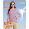 imageBoladeci Womens UPF 50 Sun Shirts UV Protection Short Sleeve Rash Guard Quick Dry Swim Hiking Tshirts Athletic Workout TopsGray Purple