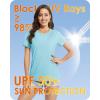 imageBoladeci Womens UPF 50 Sun Shirts UV Protection Short Sleeve Rash Guard Quick Dry Swim Hiking Tshirts Athletic Workout TopsLake Blue