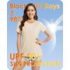 imageBoladeci Womens UPF 50 Sun Shirts UV Protection Short Sleeve Rash Guard Quick Dry Swim Hiking Tshirts Athletic Workout TopsLight Apricot
