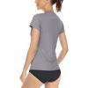 imageBoladeci Womens UPF 50 Sun Shirts UV Protection Short Sleeve Rash Guard Quick Dry Swim Hiking Tshirts Athletic Workout TopsLight Gray
