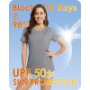 imageBoladeci Womens UPF 50 Sun Shirts UV Protection Short Sleeve Rash Guard Quick Dry Swim Hiking Tshirts Athletic Workout TopsLight Gray